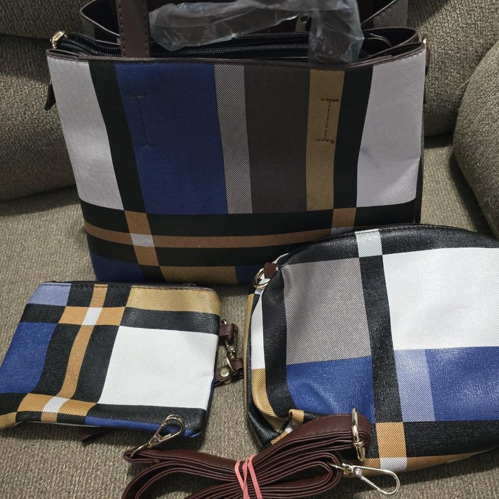 3 Pc NWOT Shein Colorblock Handbag